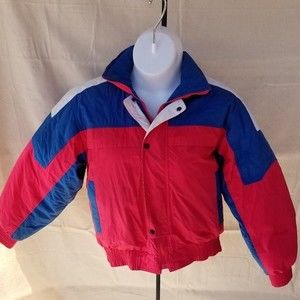 Red White & Blue Goose Down Ski Jacket